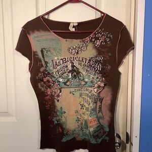Women’s Sarah Lawrence Brown Top Size M